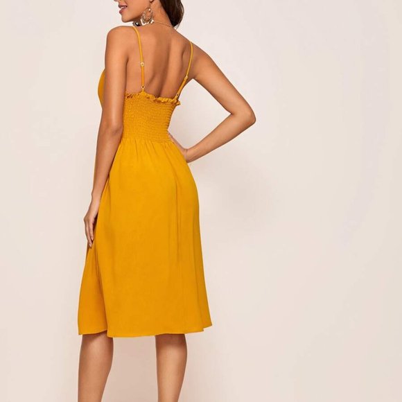 Women's Cut Out Midi Dress - Picture 3 of 5